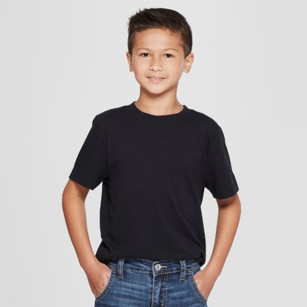 NWOT Cat & Jack Boys' Short Sleeve T-Shirt Black Size XL (16)